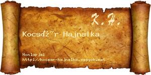 Kocsár Hajnalka névjegykártya